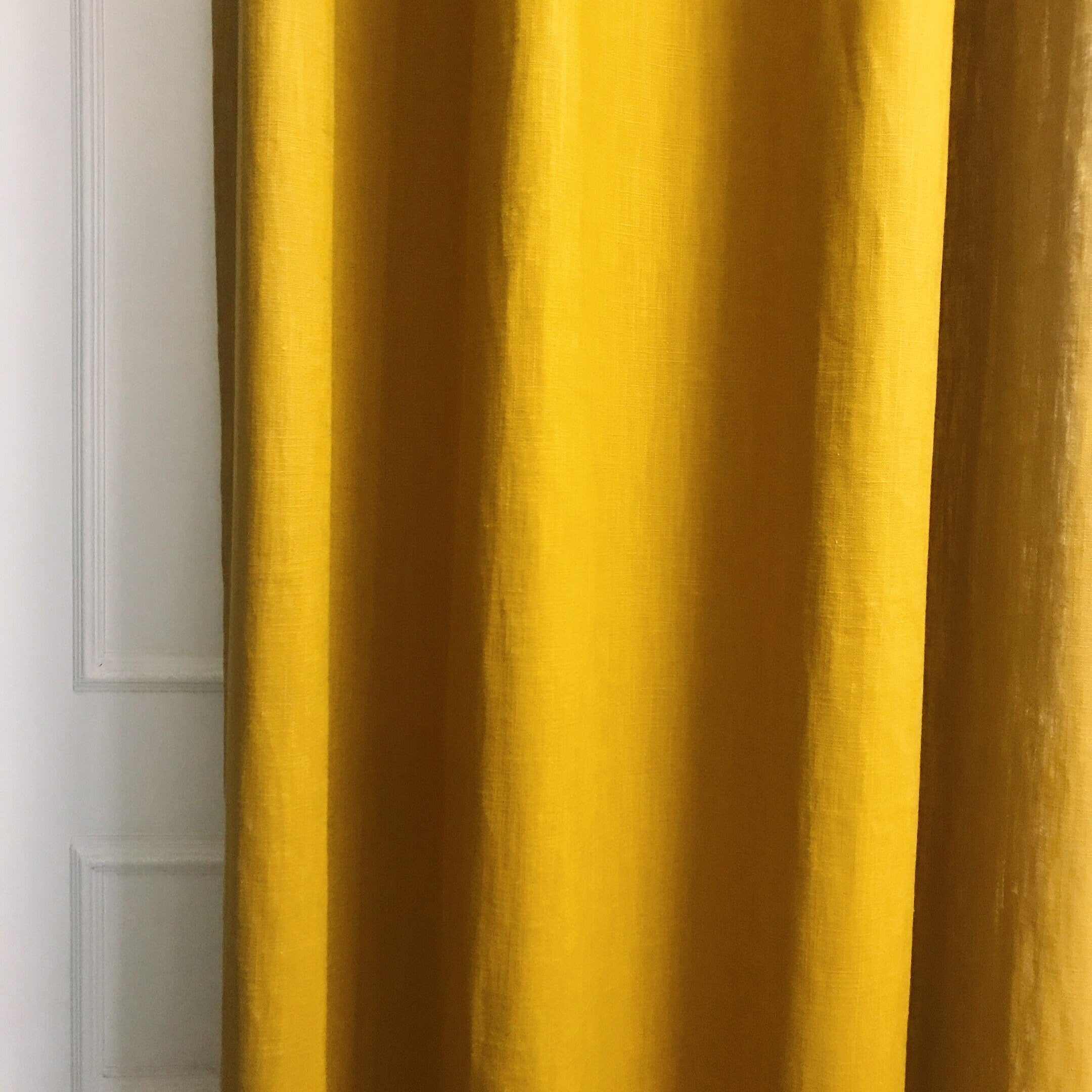 Mustard Linen Curtain