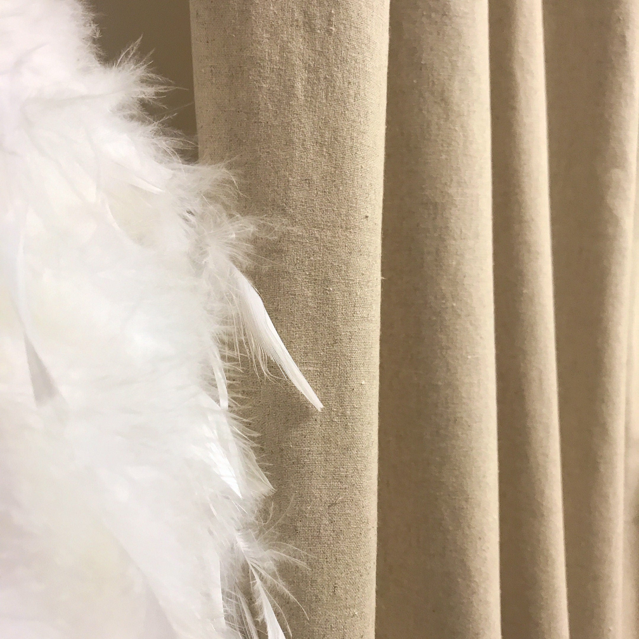 Plain Natural Beige Curtain