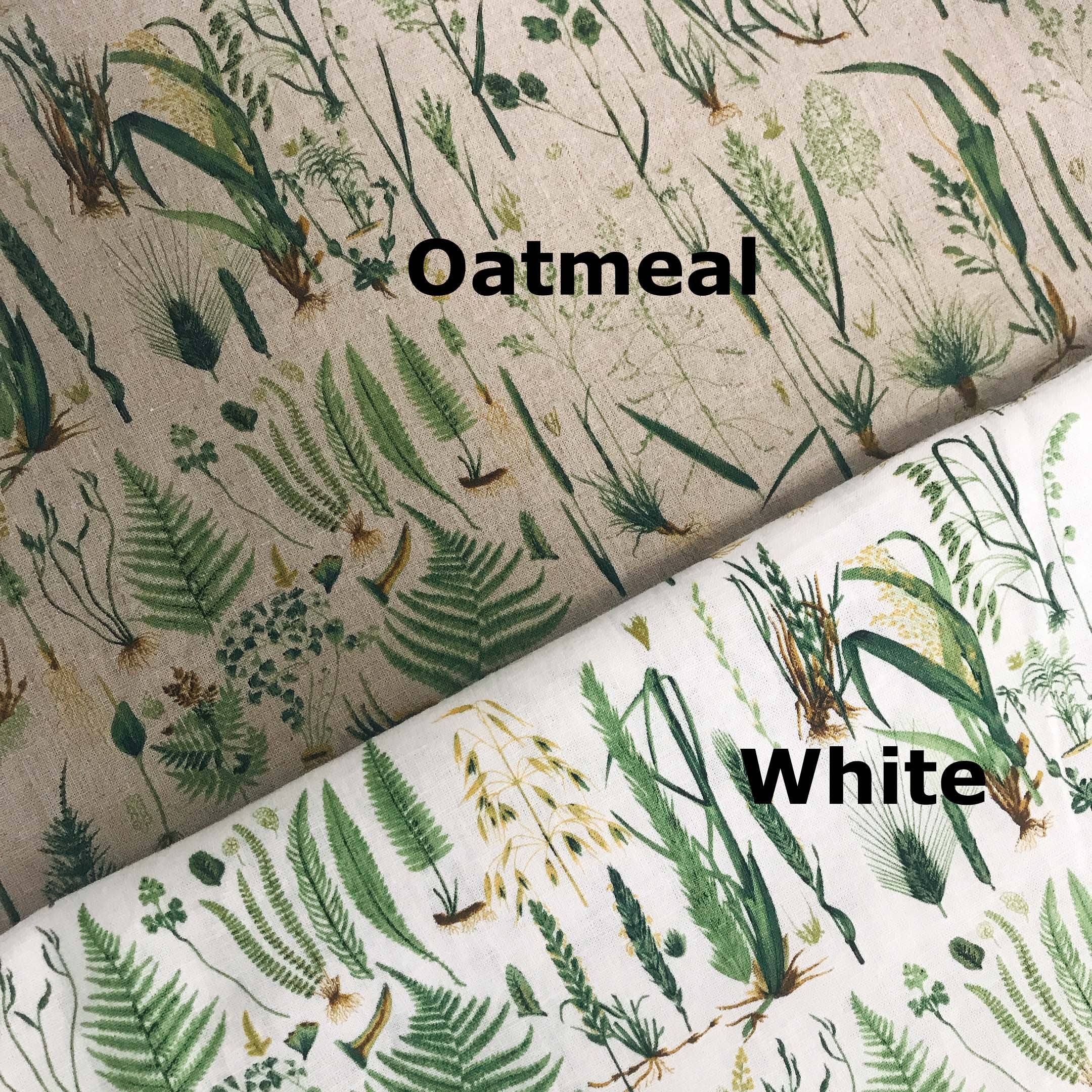 Green Plants Curtain on White