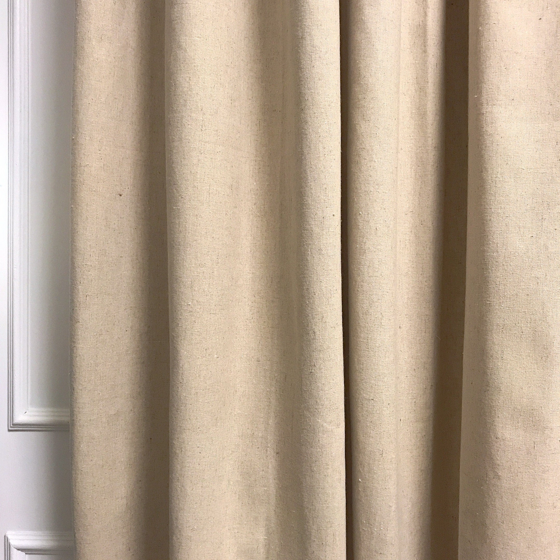 Plain Natural Beige Curtain