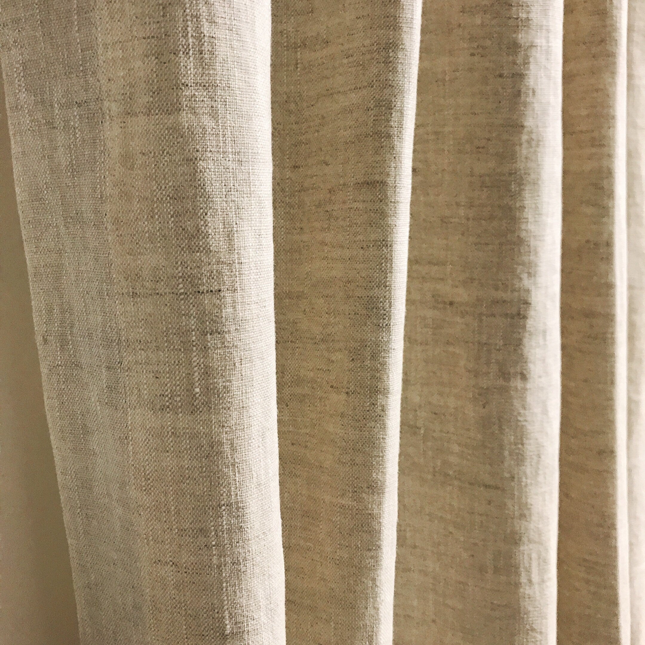 Cream Beige Linen Curtain