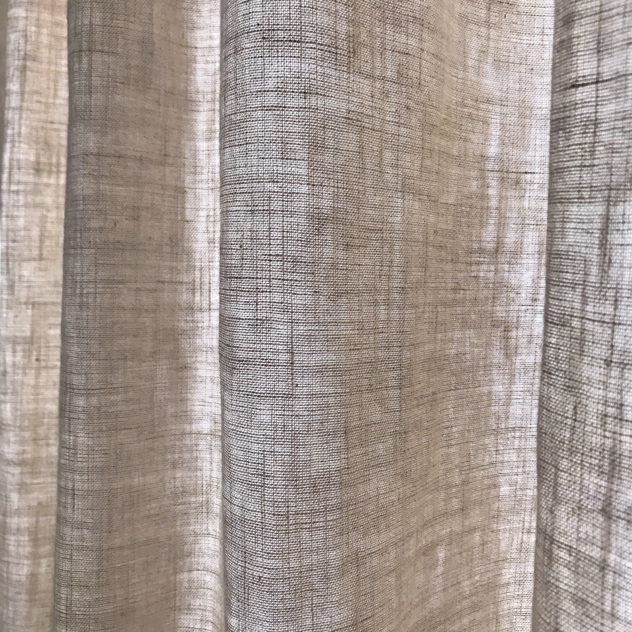 Cream Beige Linen Curtain