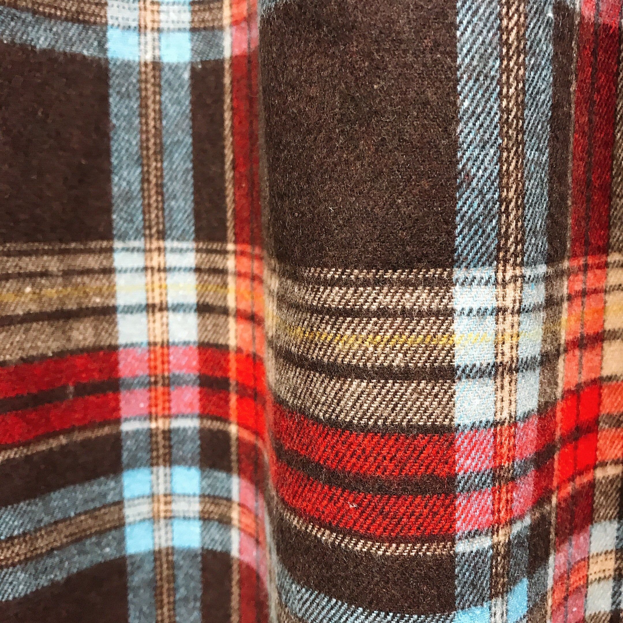 Brown Plaid Wool Curtain