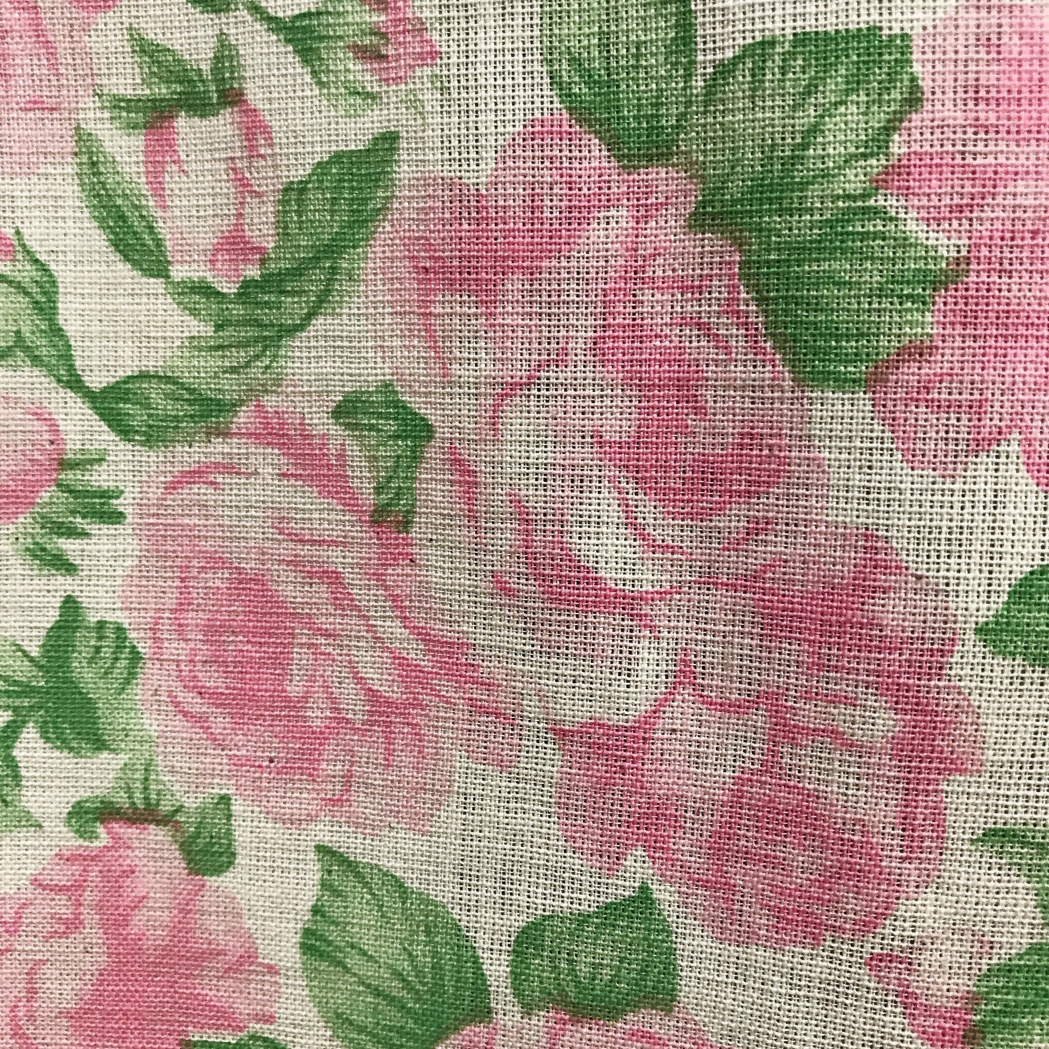 Pink Roses Curtain on Natural Beige