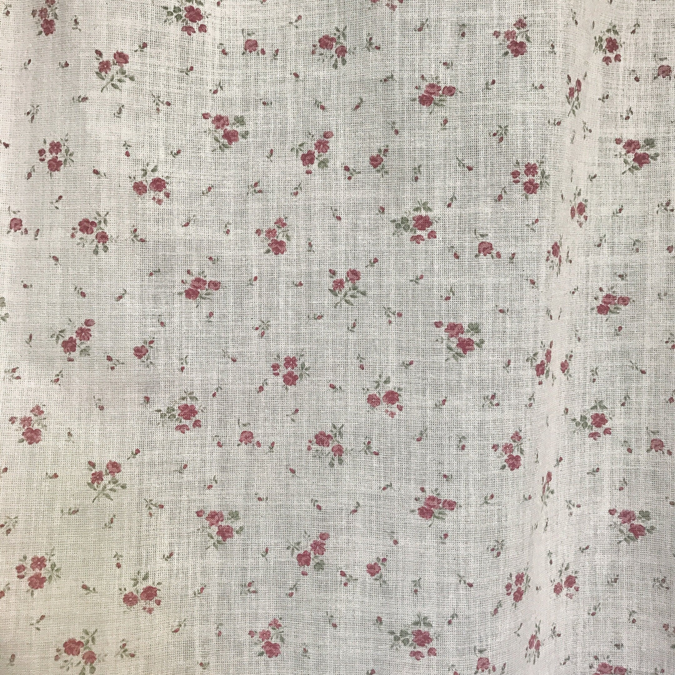 Soft Burgundy Floral Curtain on Natural Beige