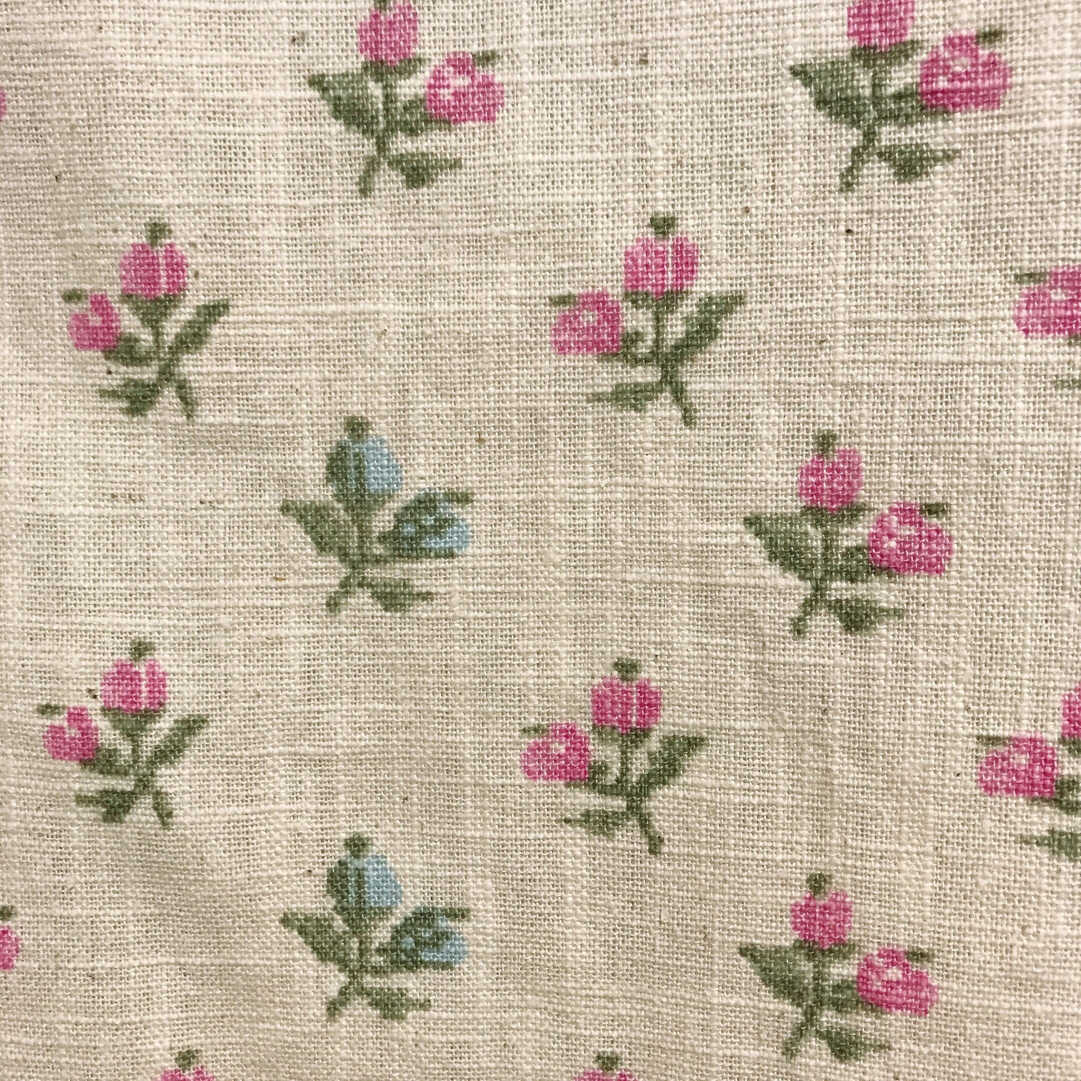 Fuchsia Pink Floral Curtain on Pale Pink