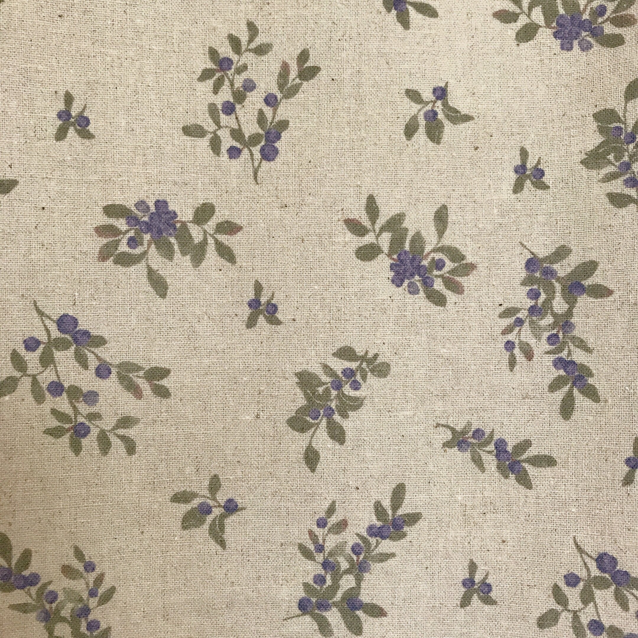 Blue Berry Curtain on Natural Beige