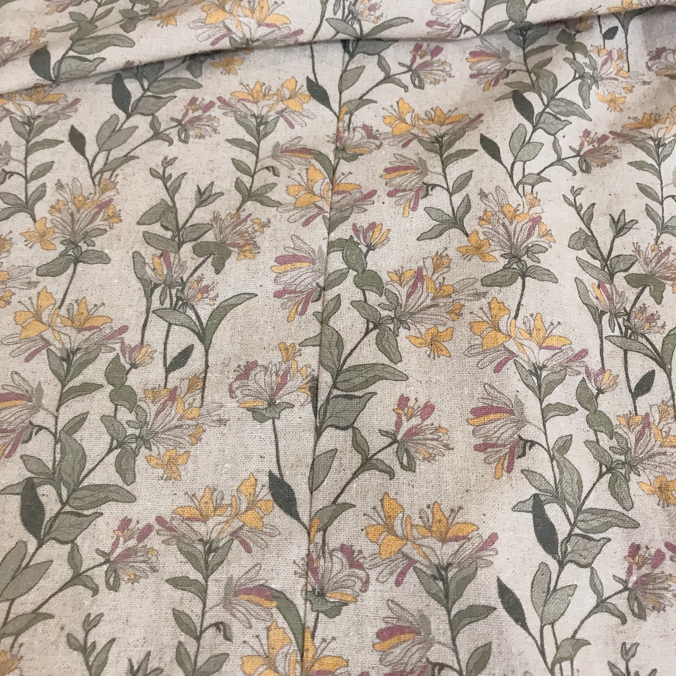 Light Orange and Plum Pink Floral Duvet Cover on Natural Beige