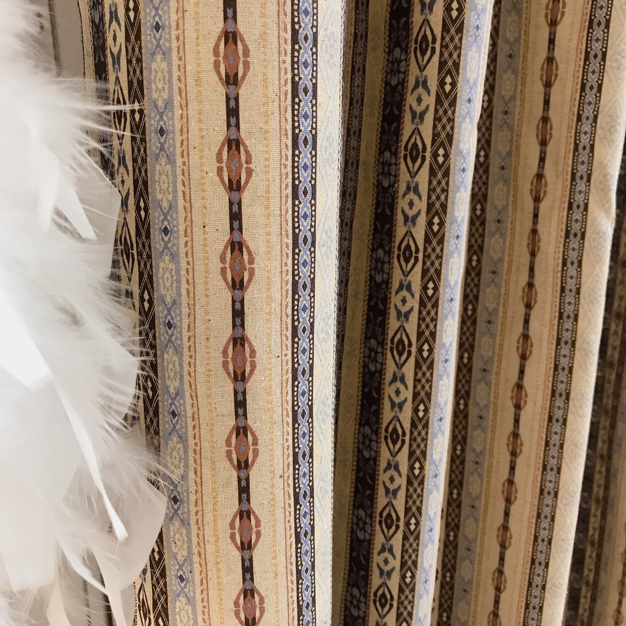 Ethnic Curtain on Natural Beige