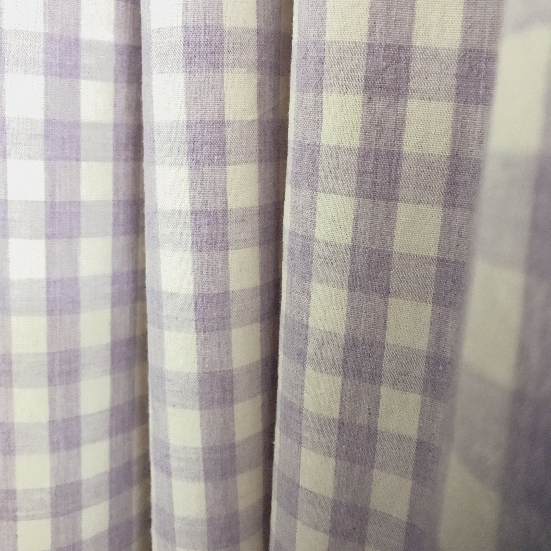 Light Lavender Mini Gingham Curtain