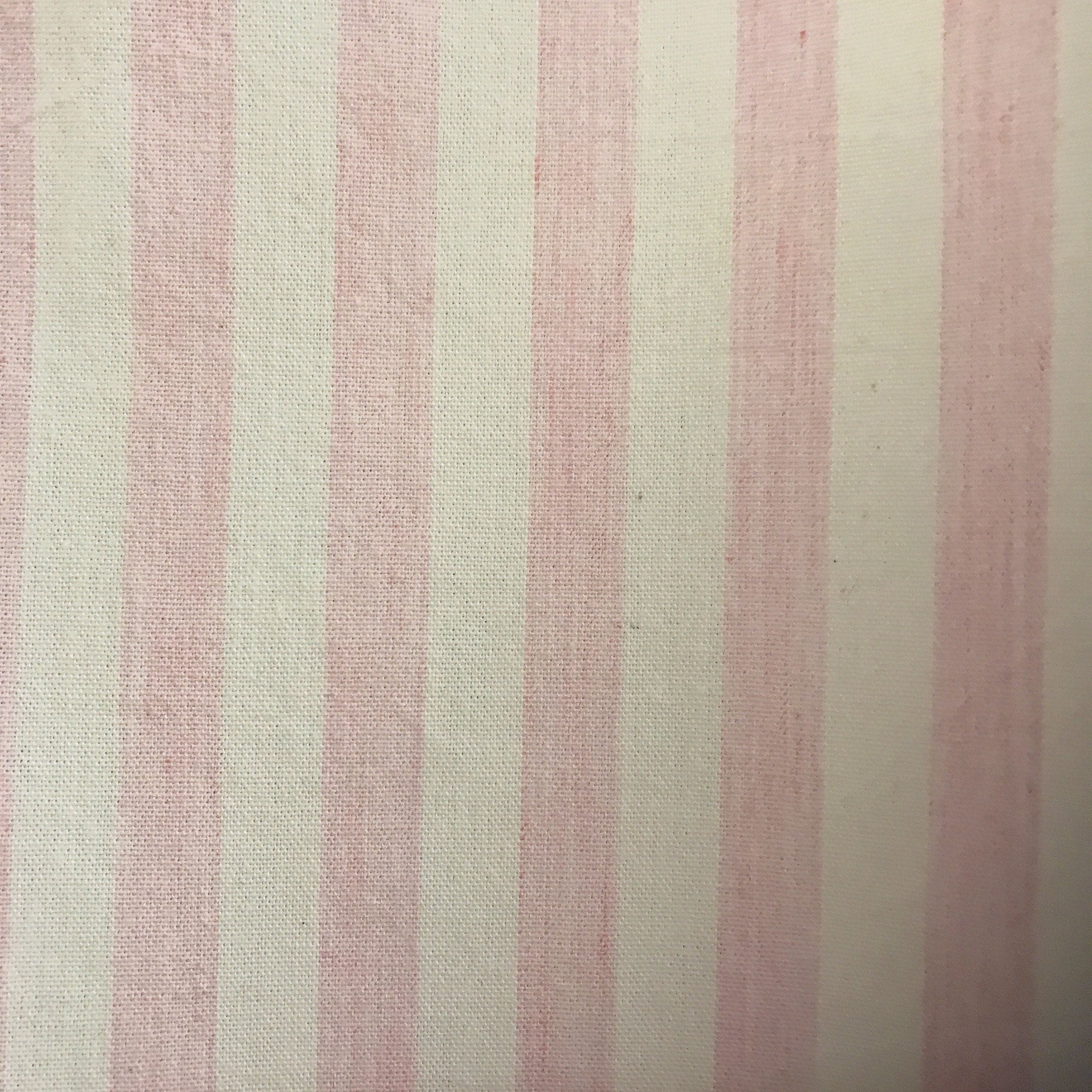 Light Pink Stripe Curtain on Ivory