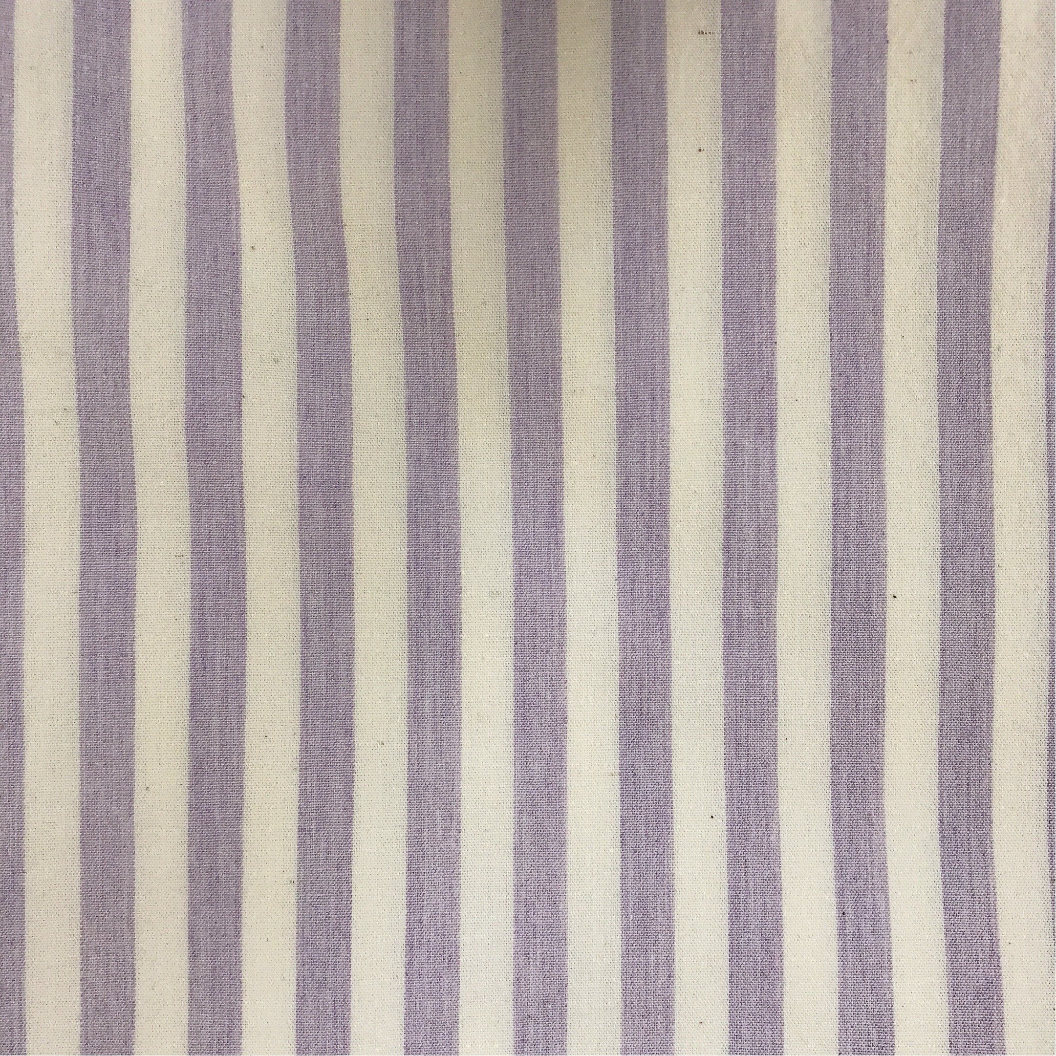 Faded Lavender Stripe Curtain on Ivory