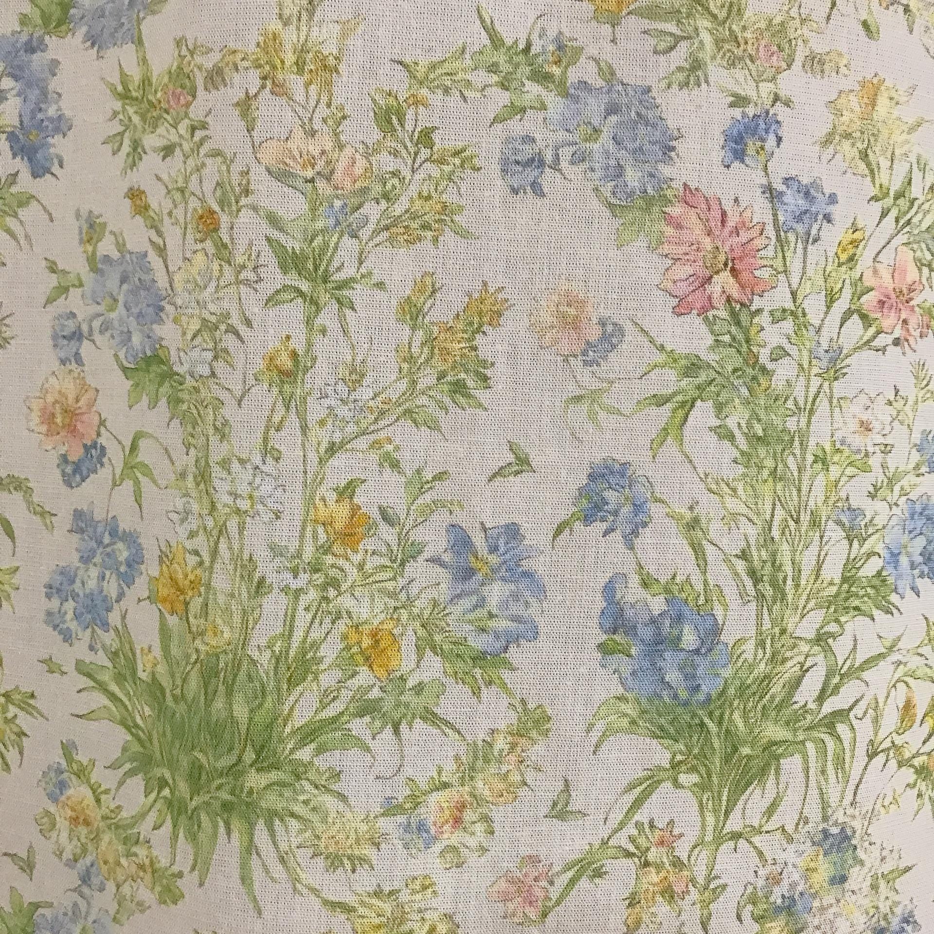 Delicate Floral Drawing Curtain on Ivory