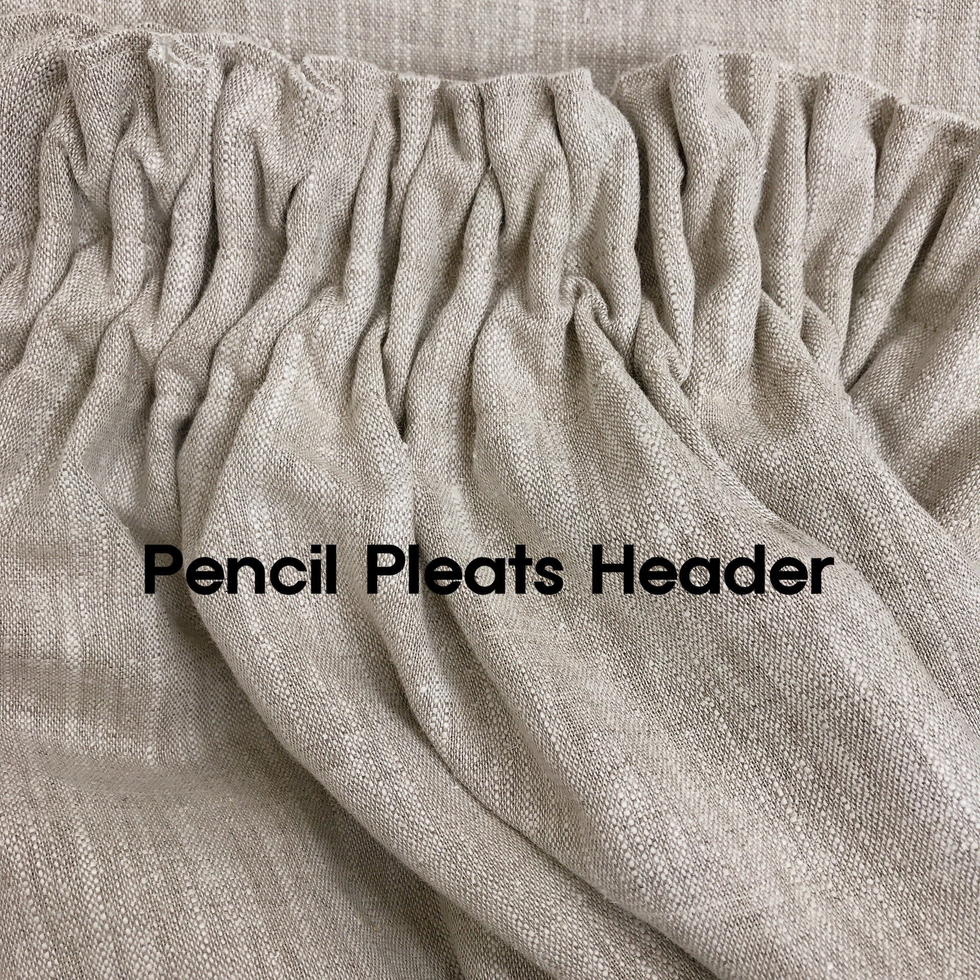 Grey Blue Stripe and Tiny Floral Curtain on Natural Beige