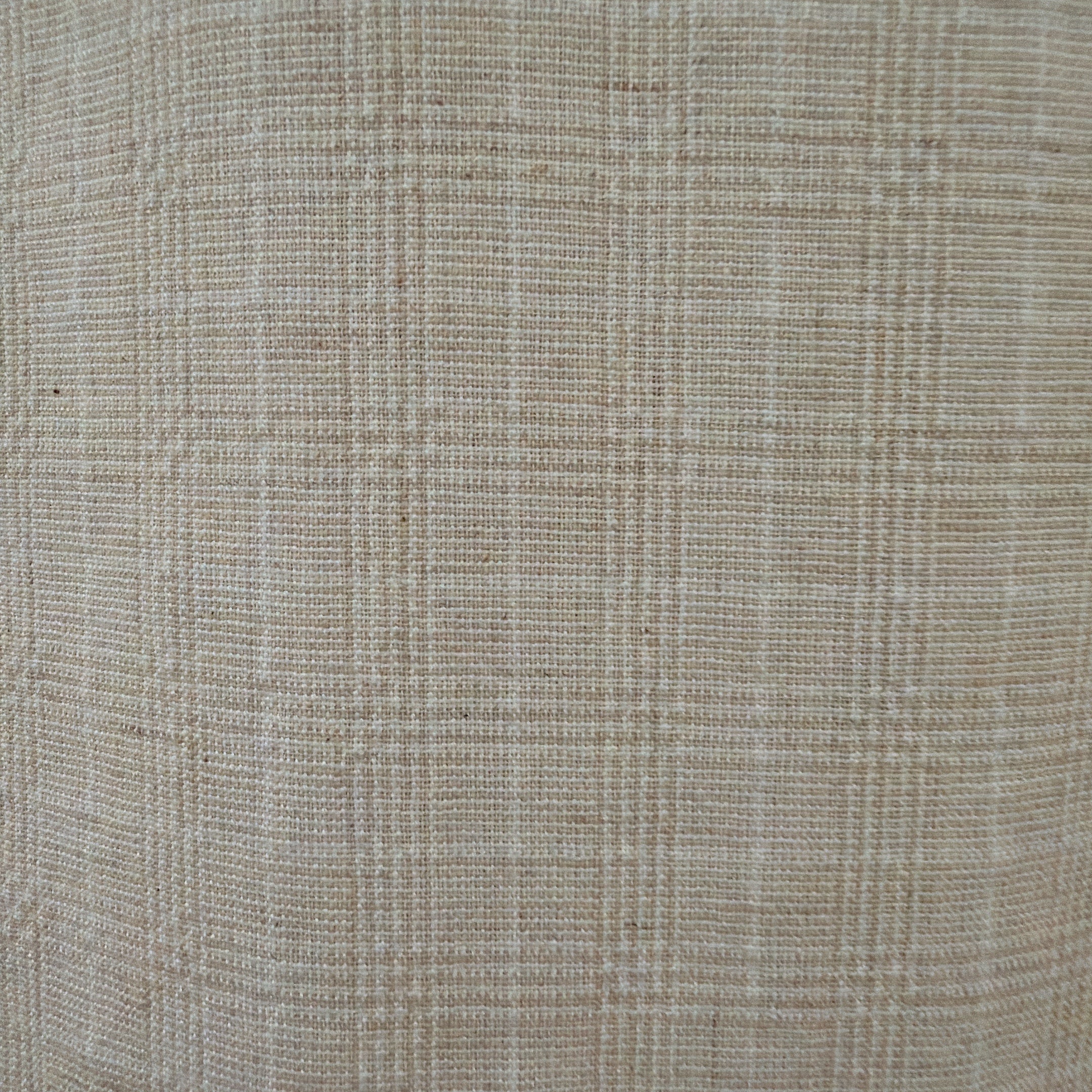 Natural Beige Subtle Grid Textured Linen Blend Curtains
