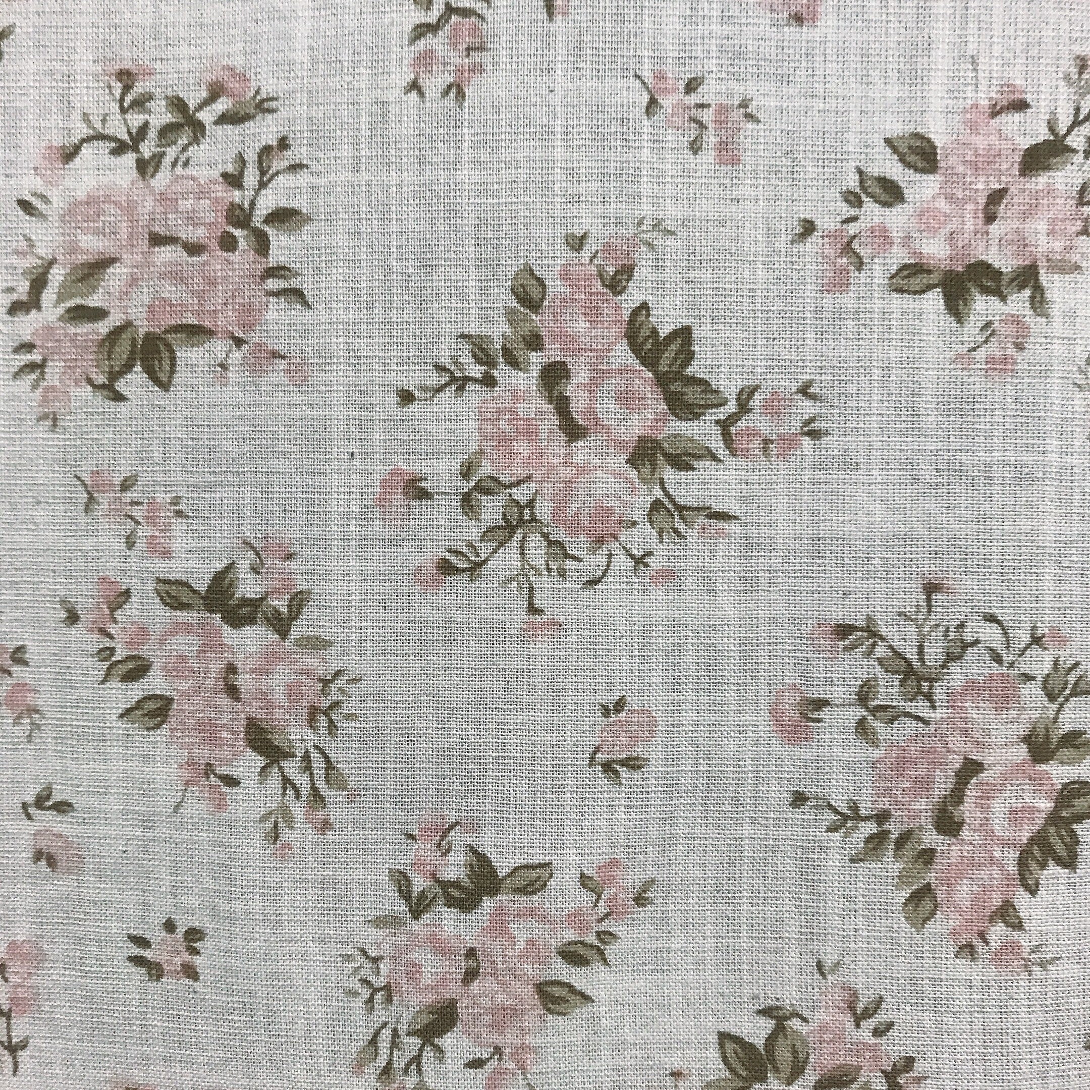 Pink Roses Curtain on Natural Beige