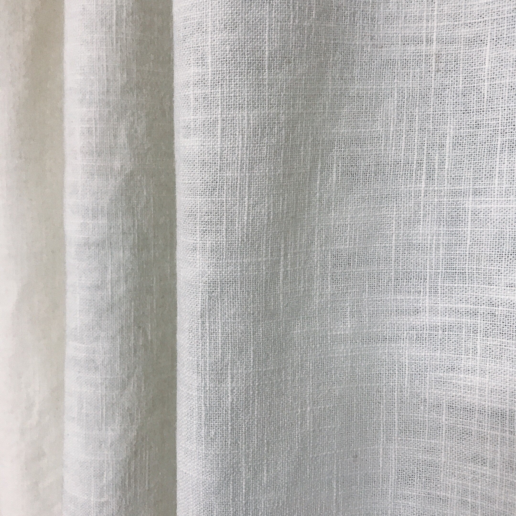 Washed White Linen Curtain