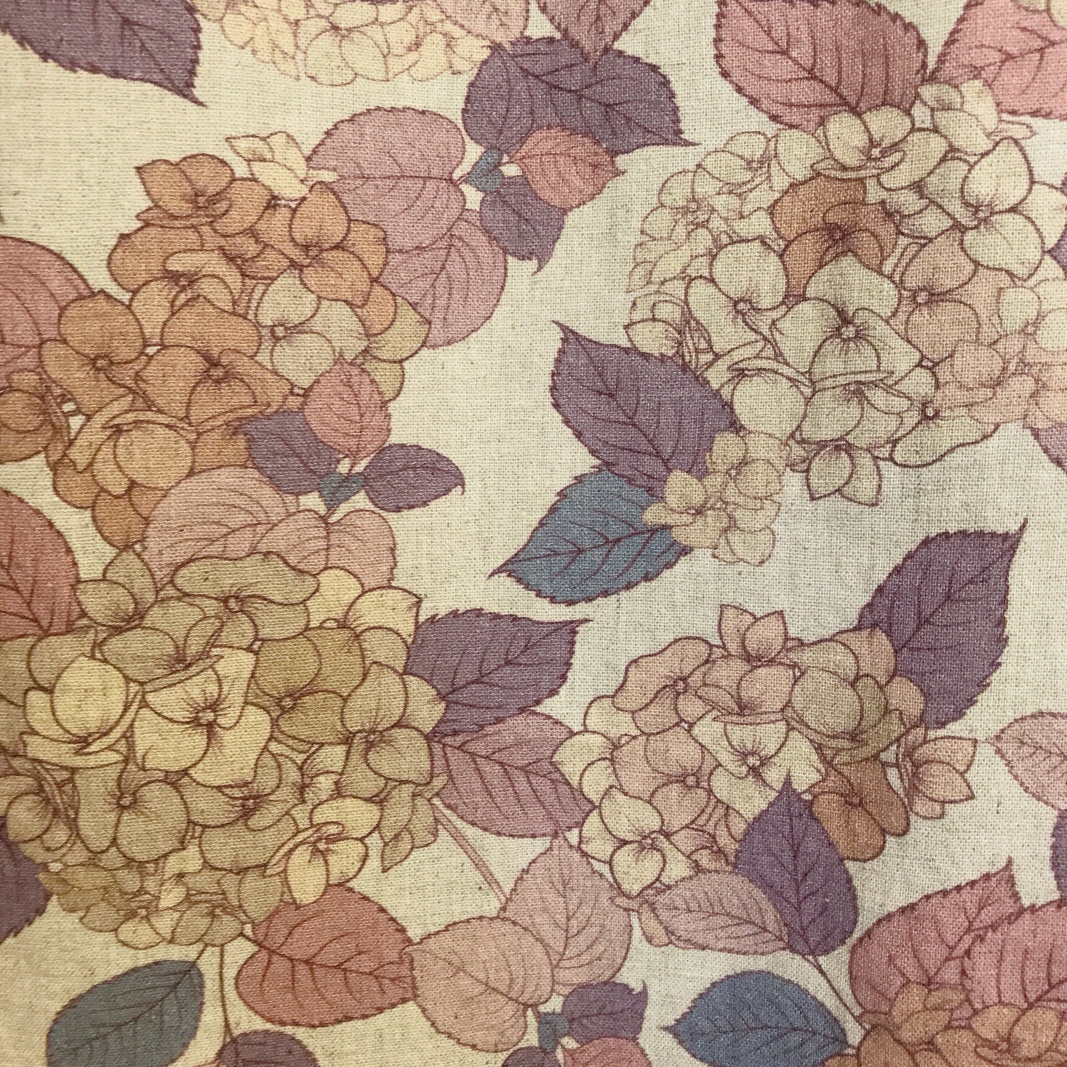 Pinky Beige Hydrangea Curtain on Natural Beige